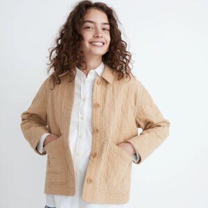 Madewell quilted lightspun cropped shirt jacket